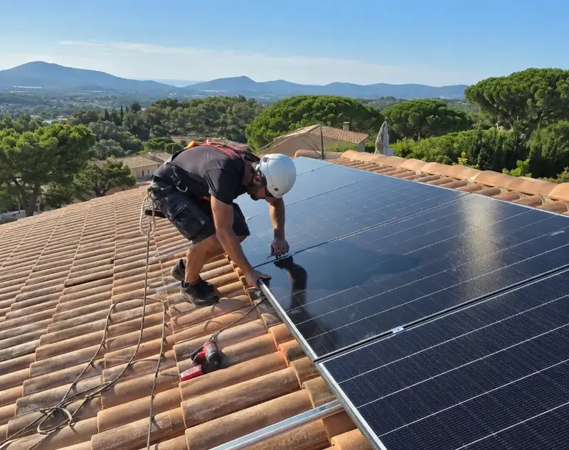 Installateur panneaux solaires Pollionnay — pose photovoltaïque sur toiture
